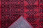 Alastair Red and Black Viscose Area Rug 3x5