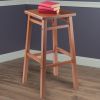 Carter Square Seat Bar Stool; Teak