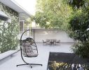 Indoor Outdoor Patio Hanging Egg Chair Wicker Swing Hammock with Stand