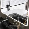 36 x 28 in. Large Rectangular Frameless Wall-Mount Anti-Fog LED Light Bathroom Vanity Mirror