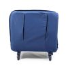 Modern Upholstered Convertible Folding Arm Sofa Sleeper Chair Bed Lounge w/ Pillow, Wheel, Metal Legs, 5 Position Adjustable Backrest, Blue