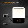 Outdoor Bluetooth Speaker LED Pat Light Wireless Speaker Mini Lighting Alarm Clock Audio Portable Night Light