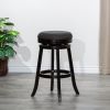 30" Bar Stool, Espresso Finish, Charcoal Fabric Seat
