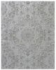 Lily Light Gray, Medium Gray, Blue and Ivory Chenille and Viscose High - Low Area Rug 5x8
