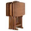 Dylan 5-Pc Snack Table Set; Teak