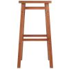 Carter Square Seat Bar Stool; Teak