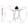 Dylan 5-Pc Snack Table Set; Teak
