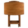 Dylan 5-Pc Snack Table Set; Teak